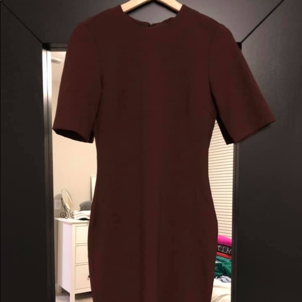 Burgundy/ Wine open back dress